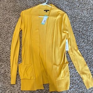 NWT Staccato (stitch fix) mustard yellow front pocket cardigan